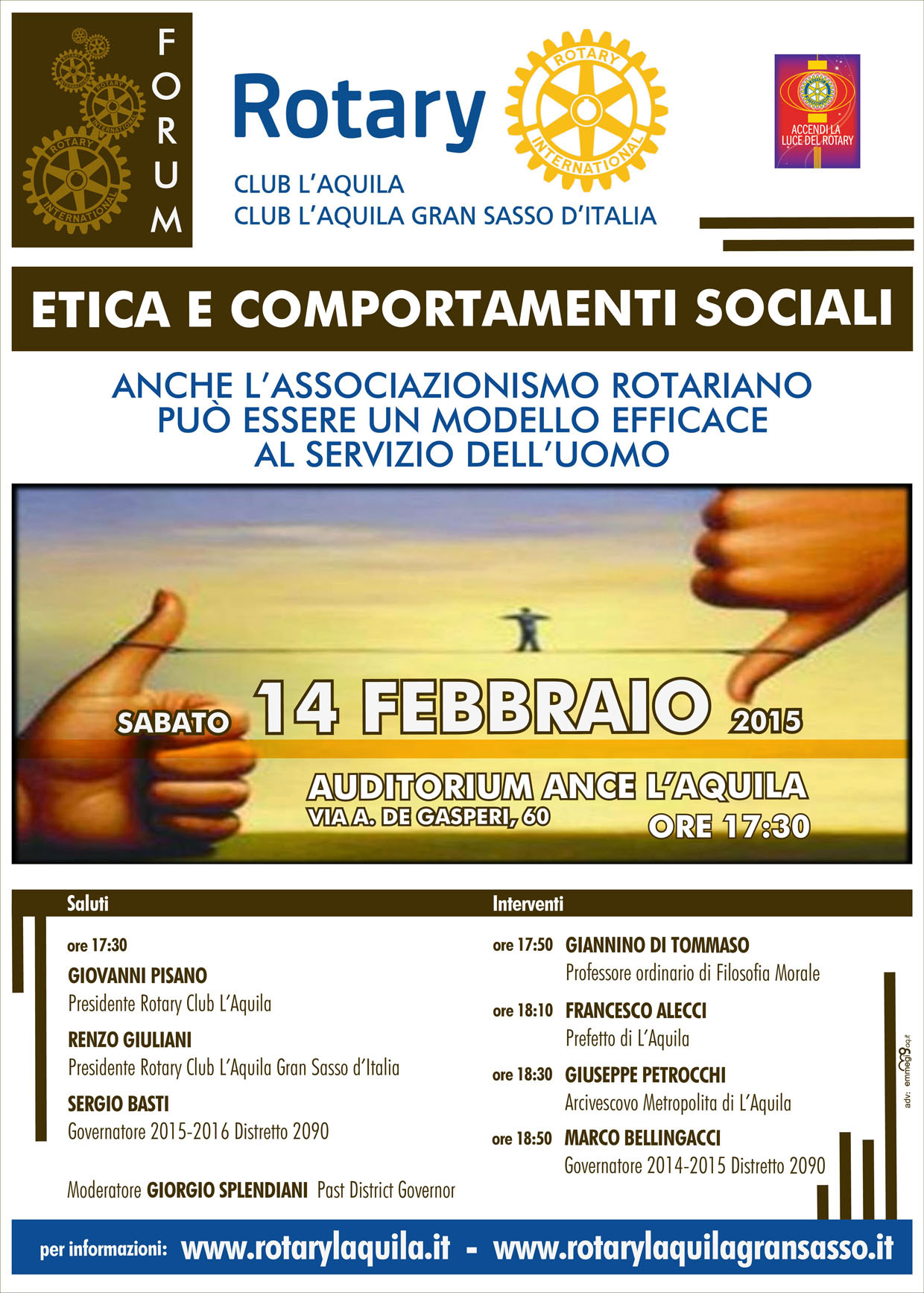 Rotary Club L’Aquila: Forum Etica e Comportamenti Sociali