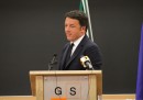 Italian PM Matteo Renzi in L'Aquila