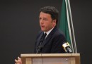 Italian PM Matteo Renzi in L'Aquila
