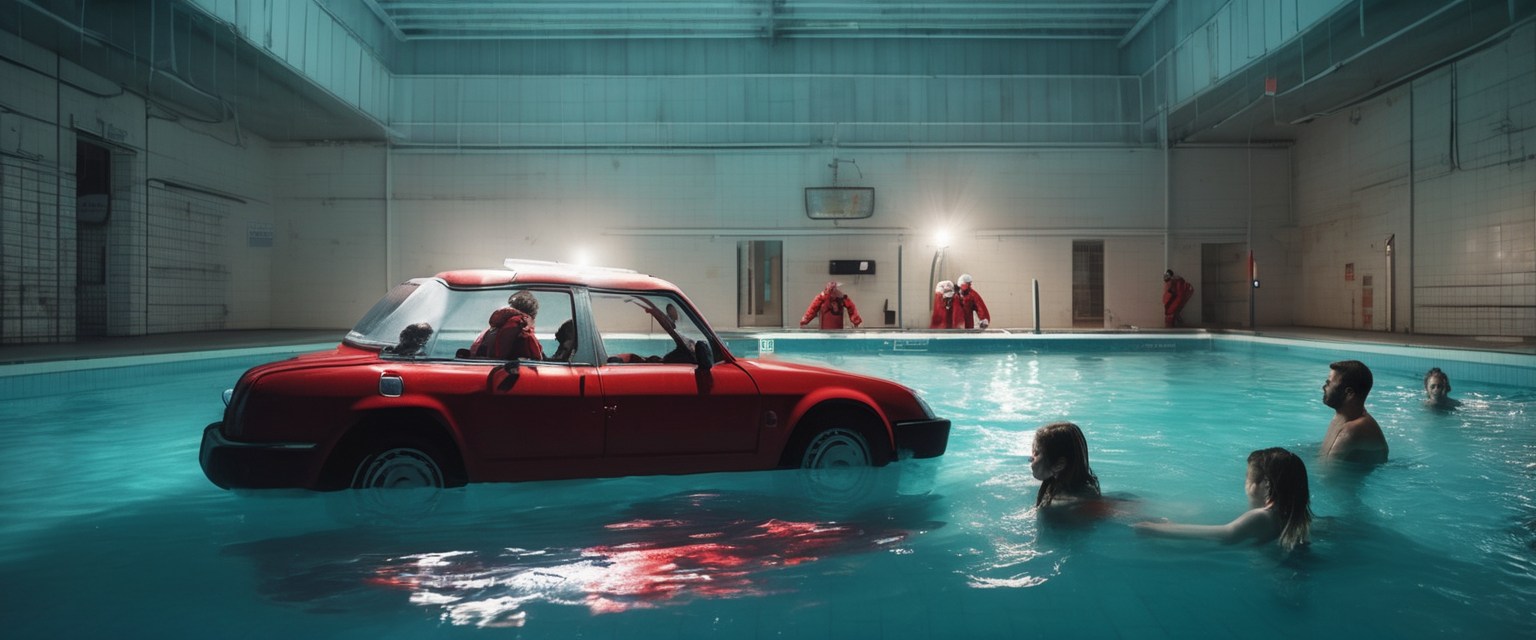 In Francia un’auto con madre e figlia a bordo finisce in piscina