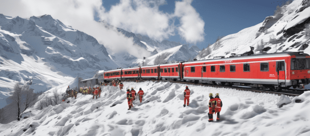 In Svizzera un treno deraglia a seguito di una valanga: cinque feriti