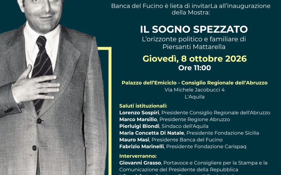L’Aquila, al via la mostra su Piersanti Mattarella